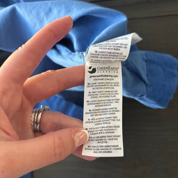 Boden Girl’s Norah Scallop Cord Dress Blue Sz 6-7Y - Picture 9 of 11